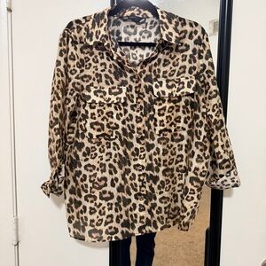 Zara Animal Print Shirt